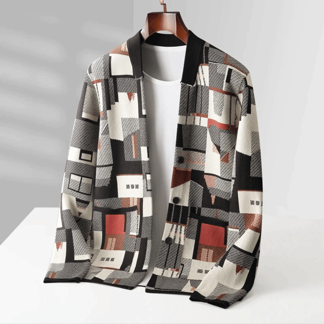 Drune | Patchwork Strickjacke