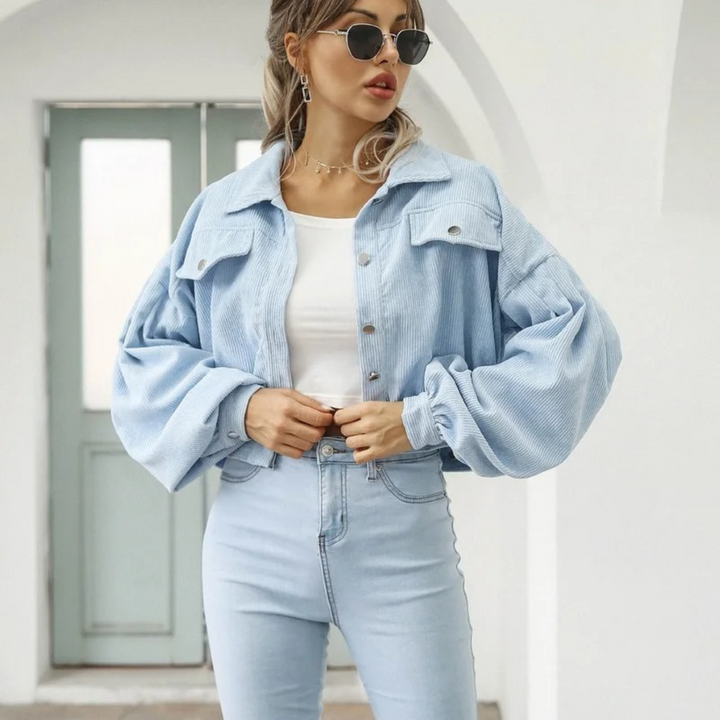 Drune | Himmelblau Einfache Winddichte Damen Sommerjacke