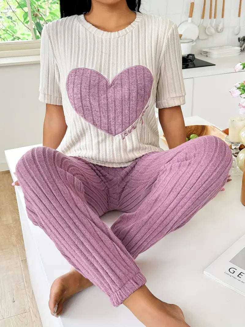 Drune | Gerippte Loungewear-Set