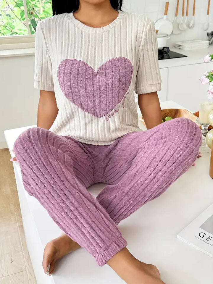 Drune | Gerippte Loungewear-Set