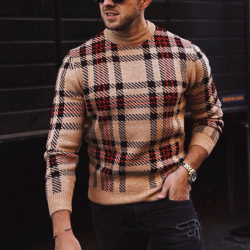 Drune | Designer Gestreifter Pullover Mit Rundhalsausschnitt