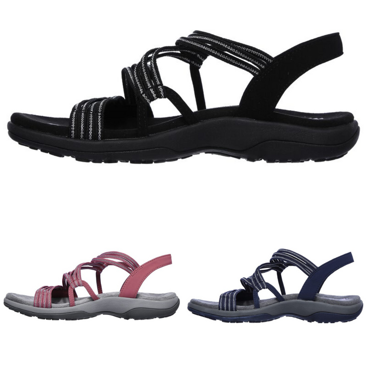 Drune | Orthopädische Bequeme Riemchensandalen In Übergröße für Die Freizeit | Riemchensandalen mit Weicher Sohle für Den Sommer für Damen