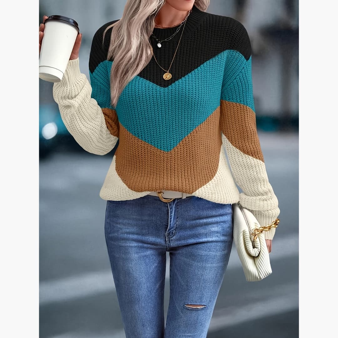 Drune | Stilvolle Chevron Strickpullover für Frauen