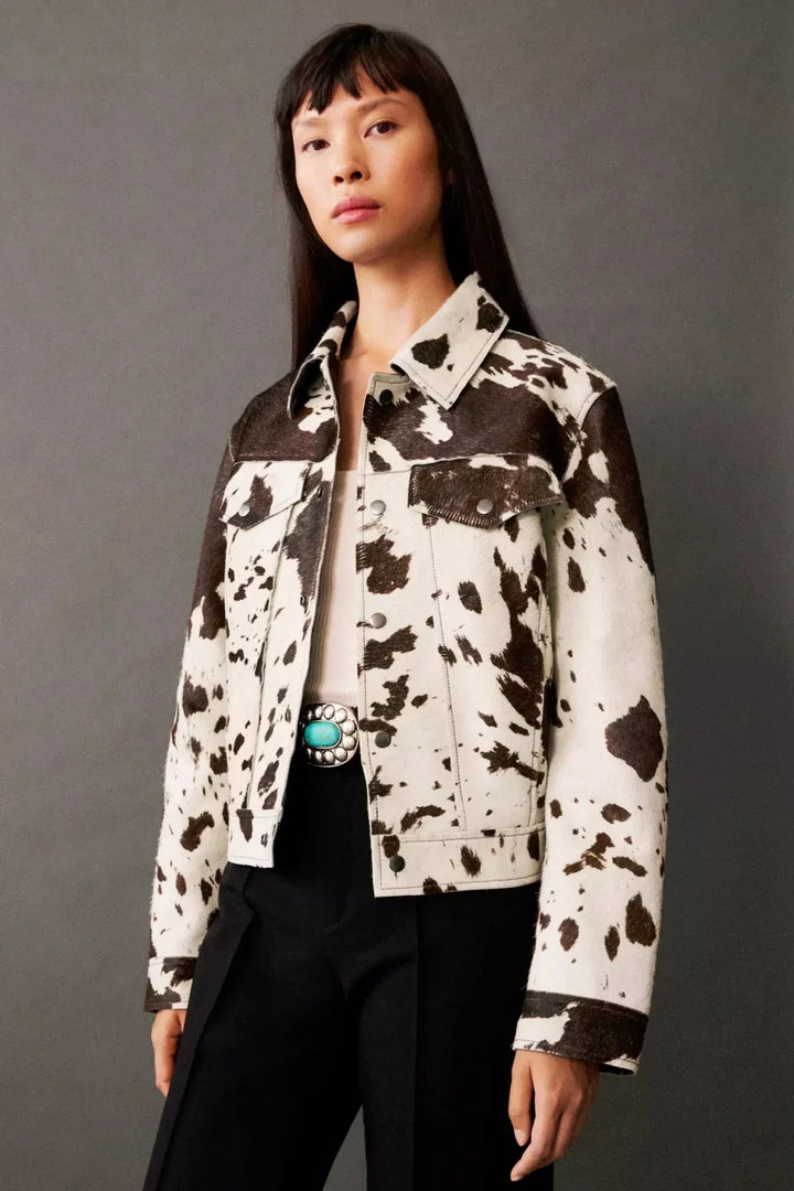 Drune | Print Faux-Fur Hemdenjacke