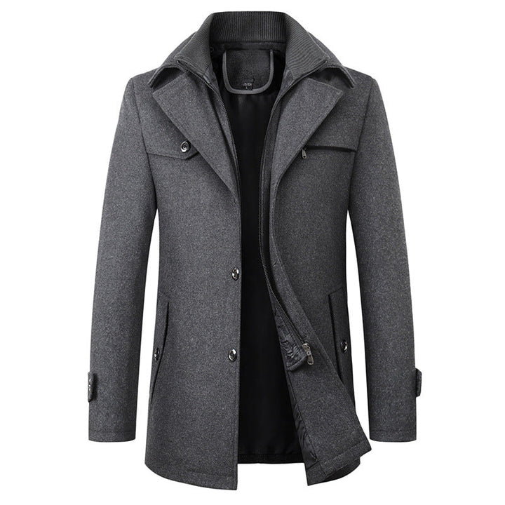 Drune | Eleganter Wintermantel aus Wolle für Männer