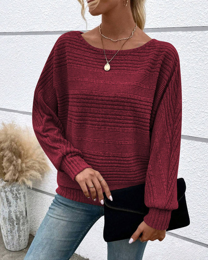 Drune | Langarmshirt mit Rundhals und Streifen