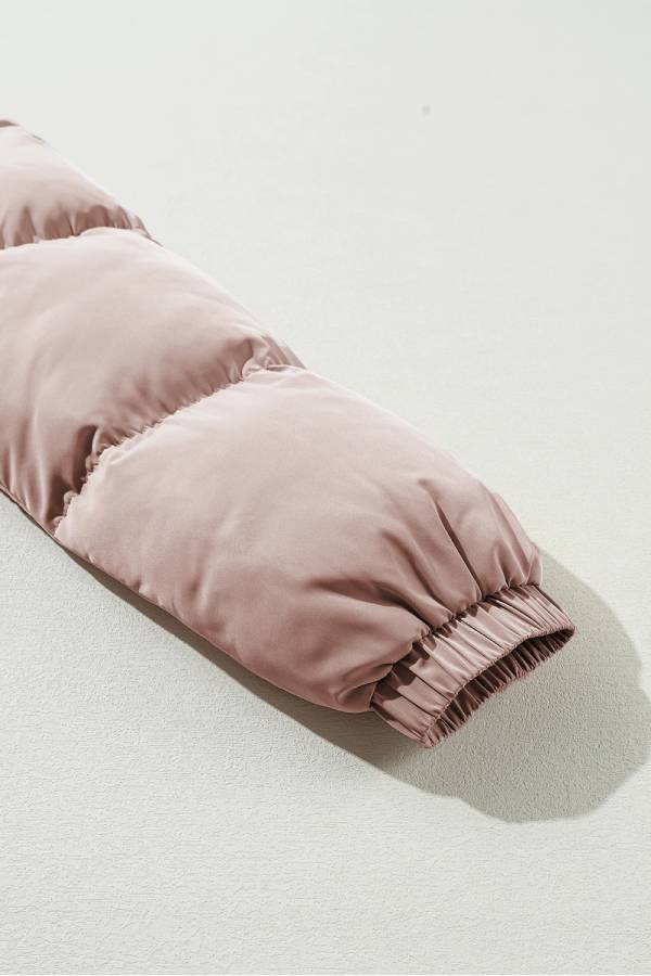 Drune | Rosa Volle Reißverschluss Gesteppt Pufferjacke