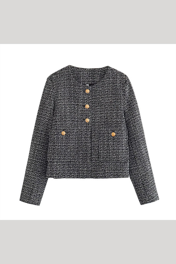 Drune | Farbe Texturiertes Lässiges Stil Top Jacke