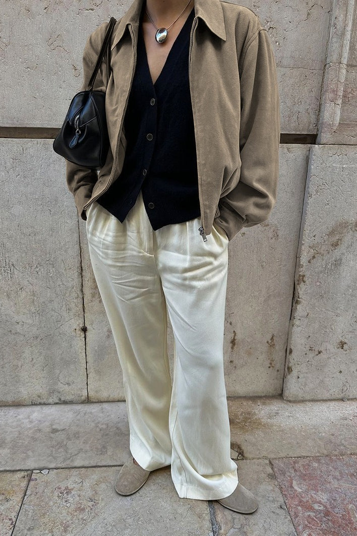 Drune | Fit Khaki Wildlederjacke