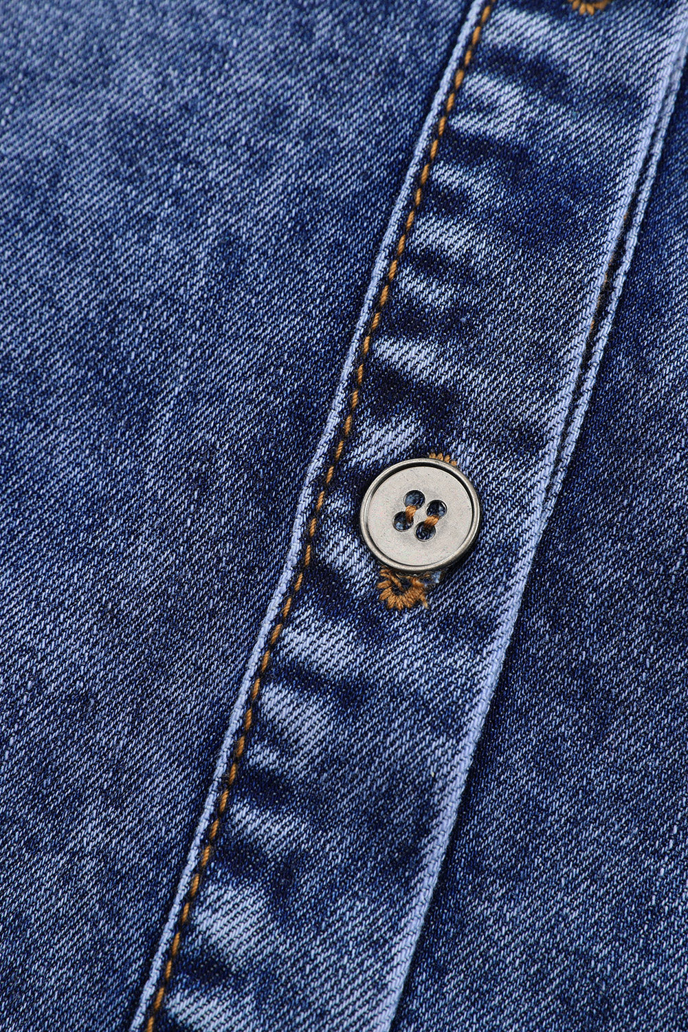Drune | Denim-bluse mit Puffärmeln Baumwolle Klassischer und Eleganter Stil
