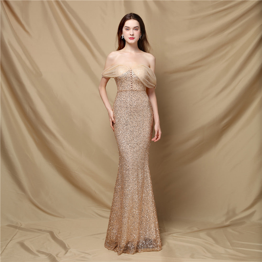 Drune | Klassisches Schulterfreies Abendkleid für Damen