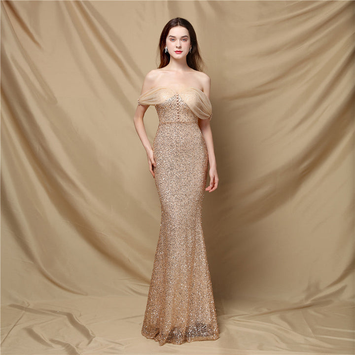 Drune | Klassisches Schulterfreies Abendkleid für Damen