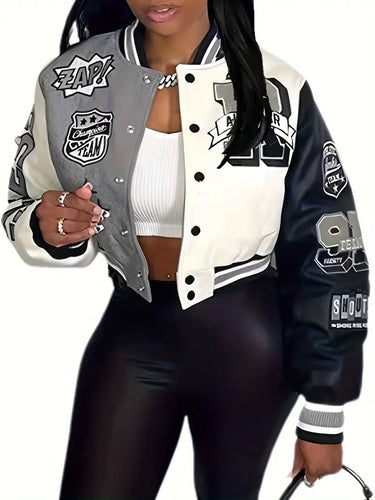 Drune | Damen Varsity-Jacke mit Briefdruck