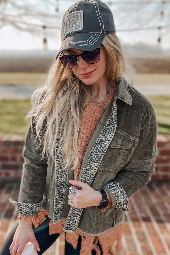 Drune | Samtjacke mit Tierdruck Details Stilvoll und Einzigartig Ideal Für Den Alltag