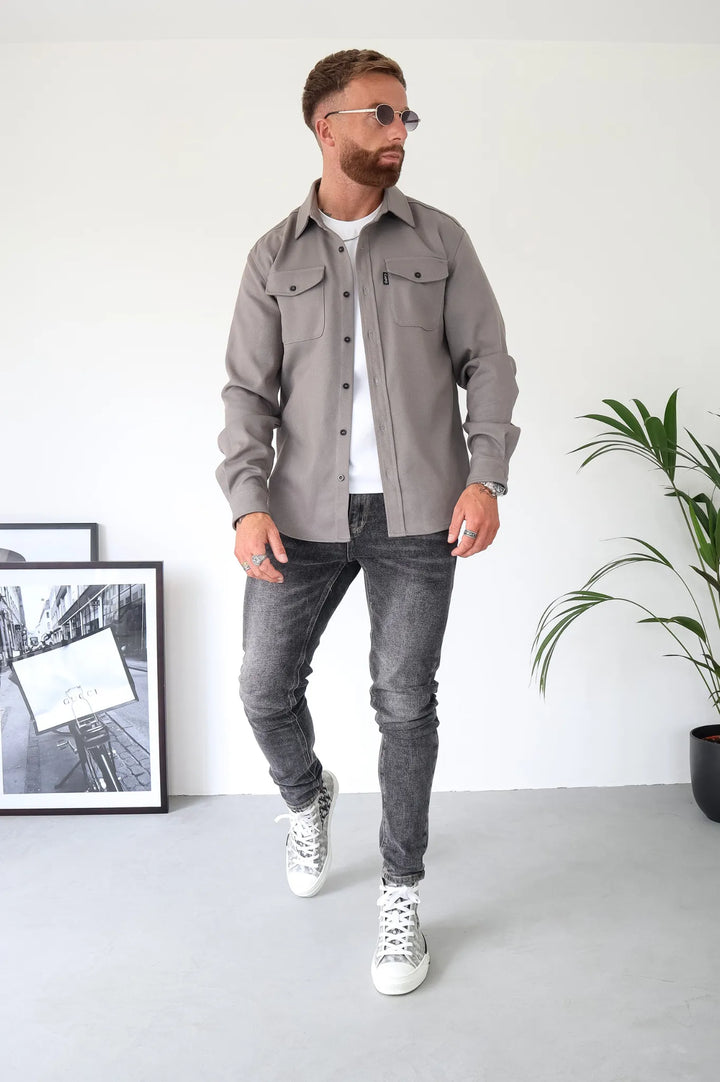 Drune | Herrenjacke mit Kragen und Knopfleiste