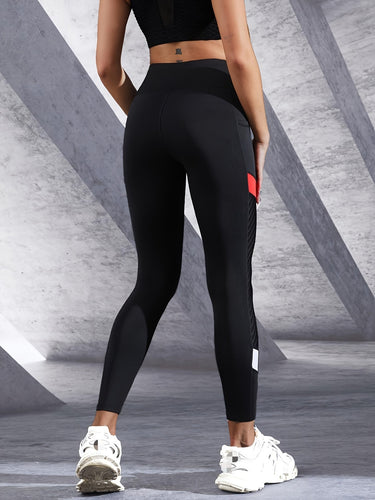 Drune | Hochtaillierte Yoga Leggings Mit Kontrastfarben Für Frauen