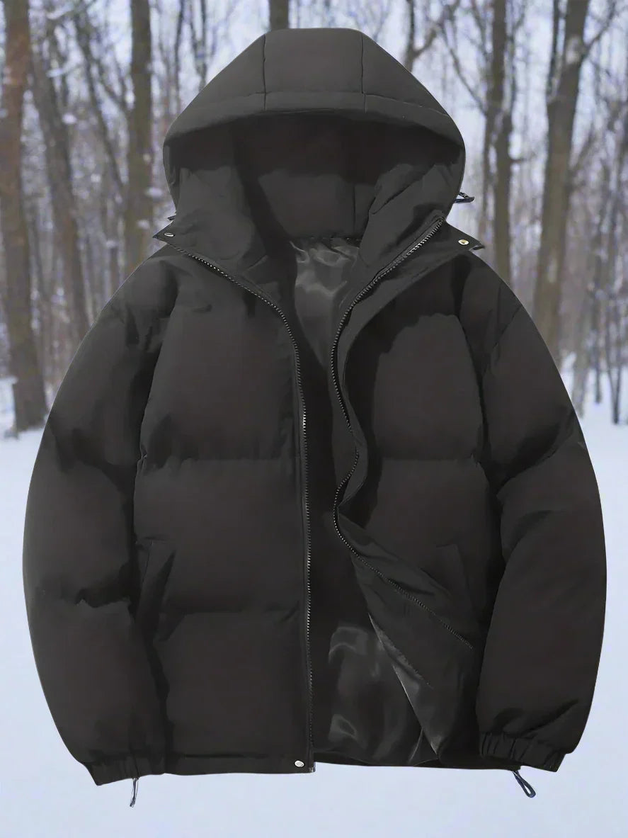Drune | Pufferjacke Gepolstert Und Isolierend Kapuze Und Reißverschluss Praktische Taschen