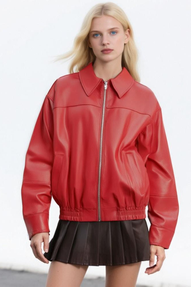 Drune | Leder Freizeit Reversjacke