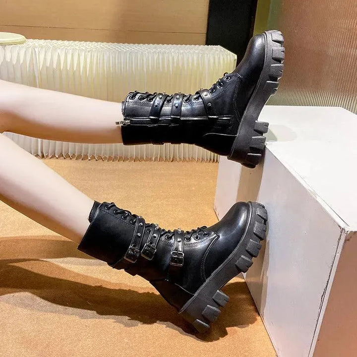 Drune | Damen Punk Stiefel