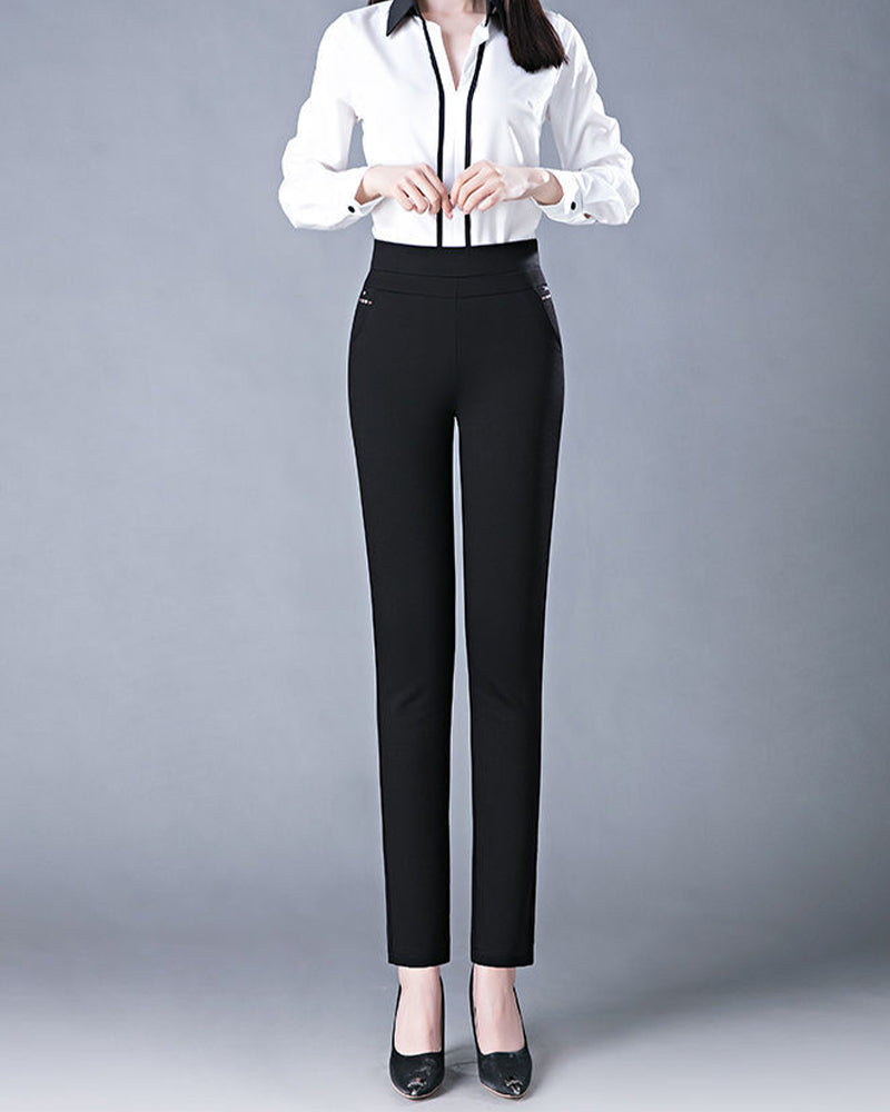 Drune | Hose mit Hoher Taille und Tasche