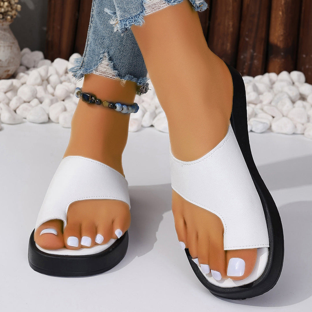 Drune Sommer-Clip-Sandalen mit dicker Sohle
