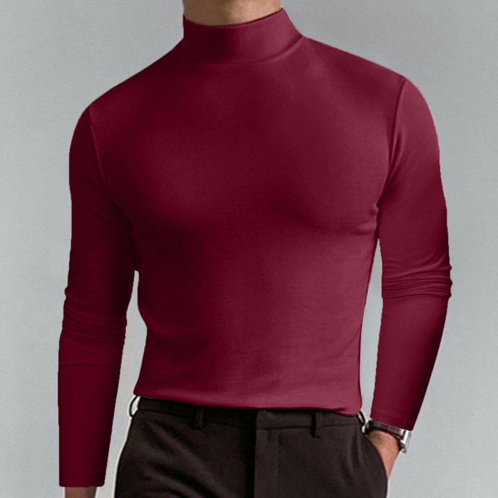 Drune | Fit Langarm-T-Shirt für Herren mit Stehkragen
