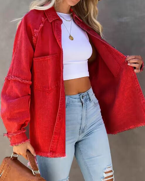 Drune | Edge Patchwork Pocket Denim-Jacke