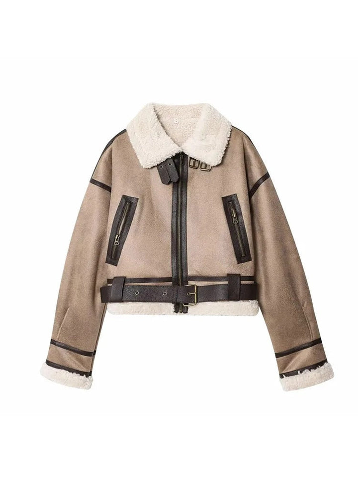 Drune | Velvet short jacket with zipper detail