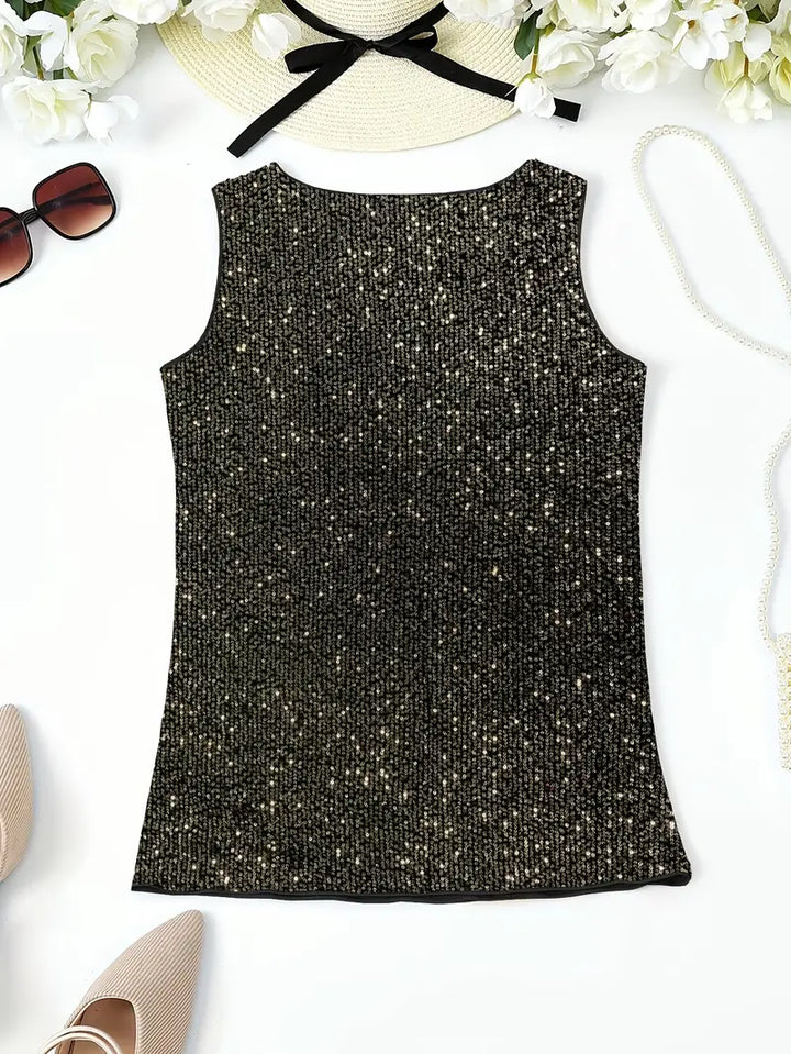 Drune | Elegantes Ärmelloses Top mit Pailletten