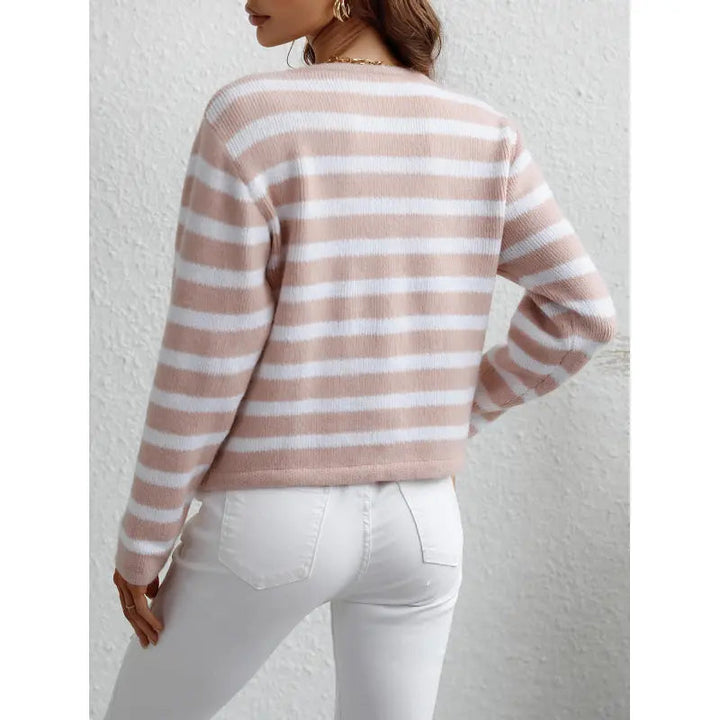 Drune | Cozy chunky knit sweater with button placket and side pockets