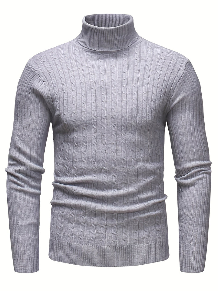 Drune | Kabelstrick Rollkragenpullover Weich und Warm Perfekt Für Herbst und Winter