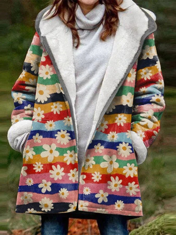 Drune | Lässige Florale Kapuzenjacke
