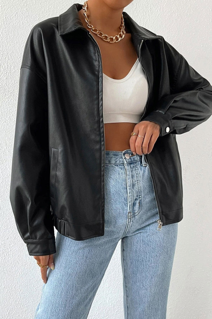 Drune | Farbe Lederlookjacke