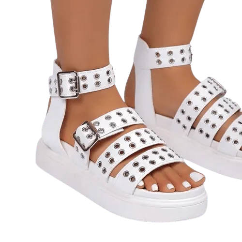 Drune | Damen-Sandalen mit offener Spitze und dickem Boden