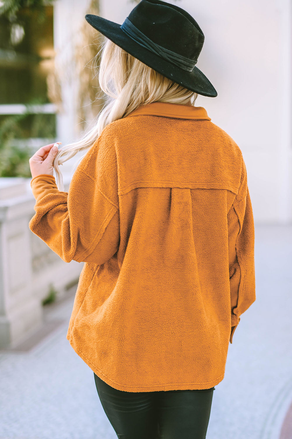 Drune | Weiche Teddyjacke mit Großen Taschen Polyester Warm und Modern