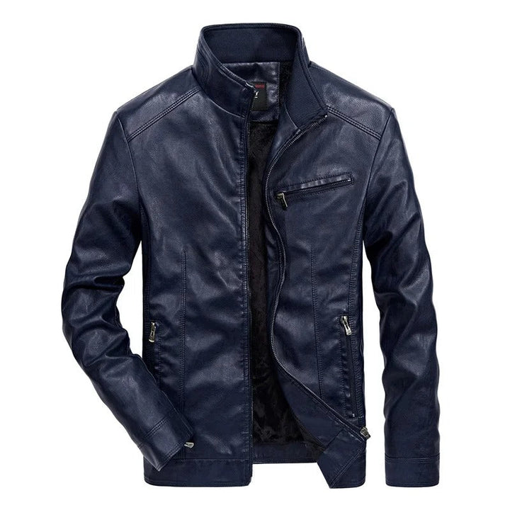 Drune | Lederjacke für Herren Frühlingsjacke mit Reißverschluss