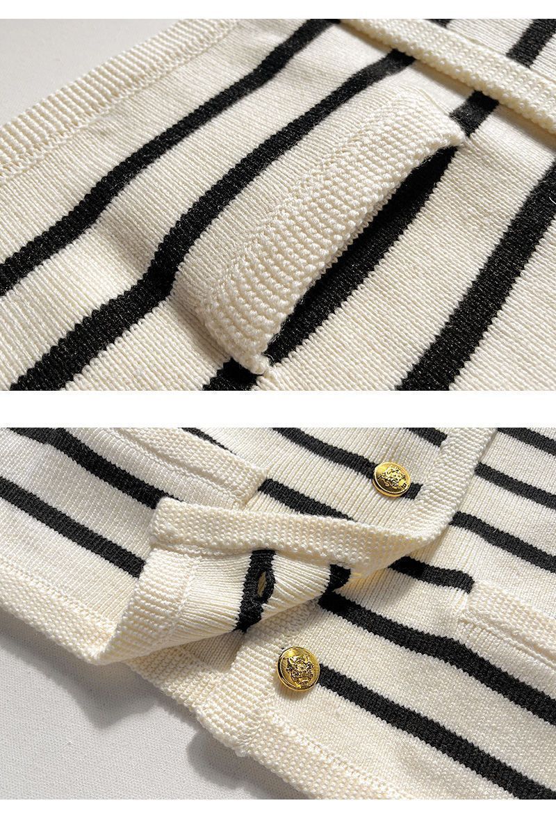 Drune | gestreifter Strickpullover für herbstliche Lagenlooks
