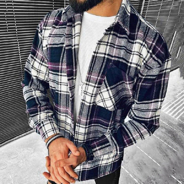 Drune | Lässige Karo Langarmjacke Für Herren