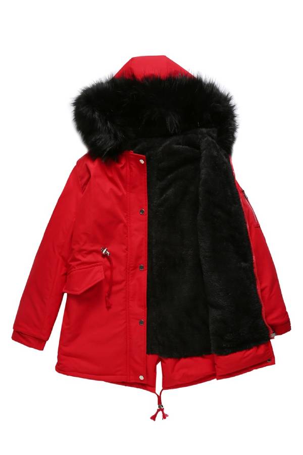 Drune | Winter warmer Fleece-Mantel mit Baumwoll-Steppjacke
