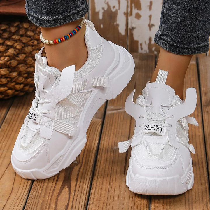 Drune | Mesh-Oberfläche Schuhe mit Plateau