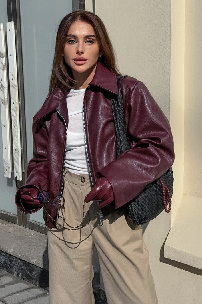 Drune | Matte PU Motorradjacke