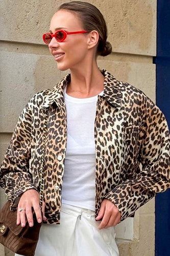 Drune | Print Reißverschluss Cropped Jacke