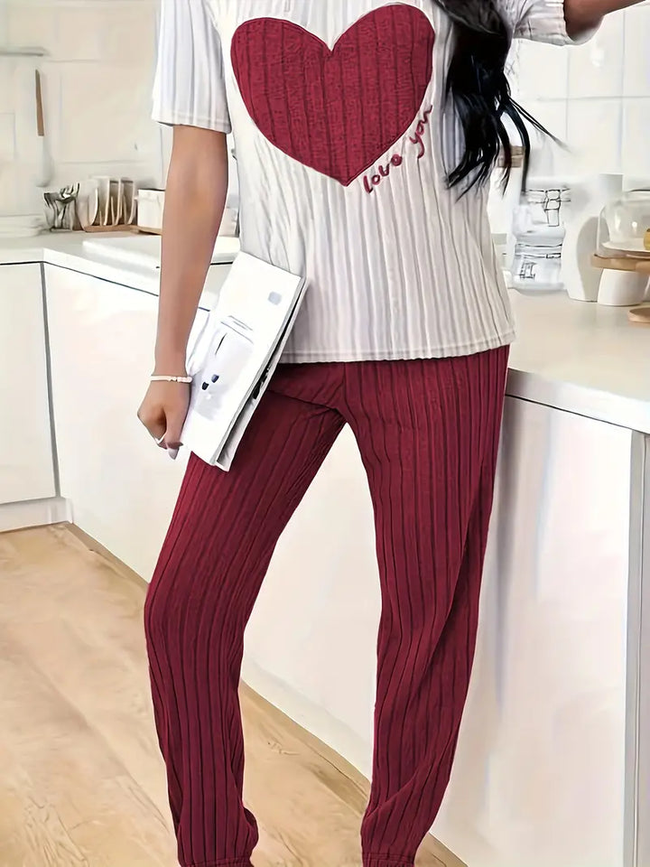 Drune | Gerippte Loungewear-Set