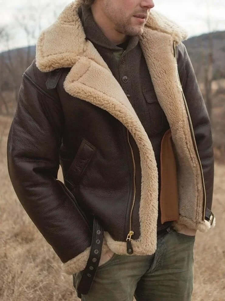 Drune | Schaffell Fliegerjacke