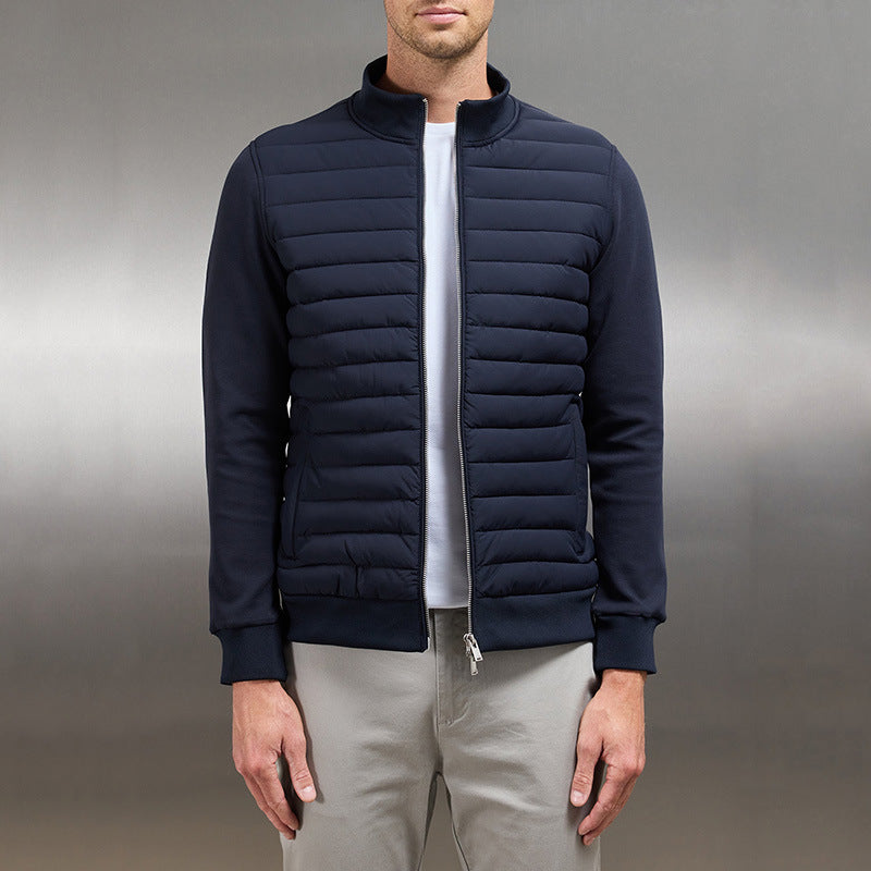 Drune | Leichte Stehkragen Strickjacke Gefütterte Freizeitjacke Mit Reißverschluss Für Frühling & Herbst