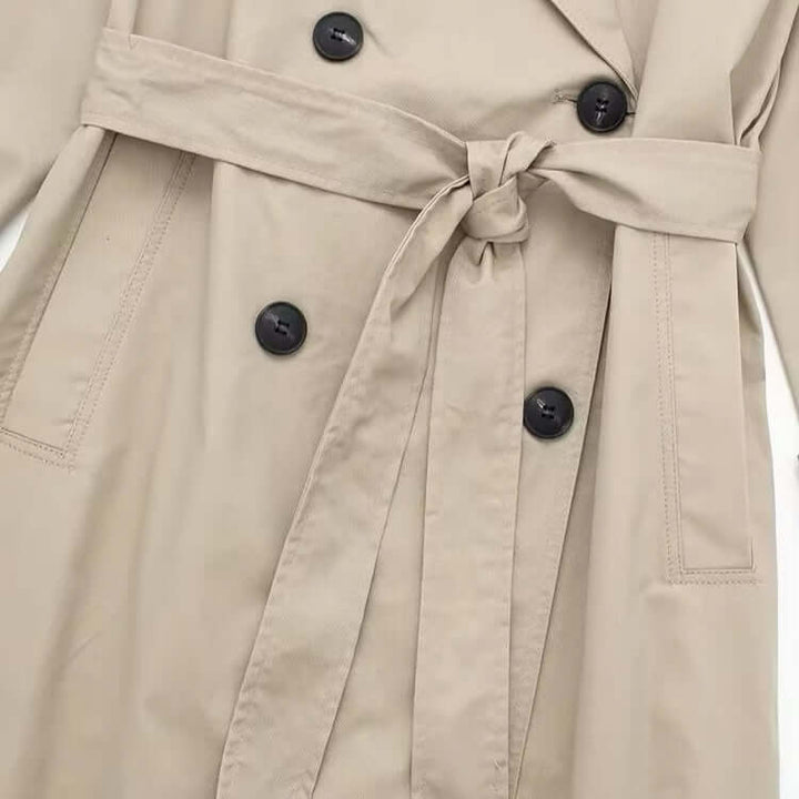 Drune | Eleganter doppelt gefütterter Damen-Trenchcoat mit Gürtel