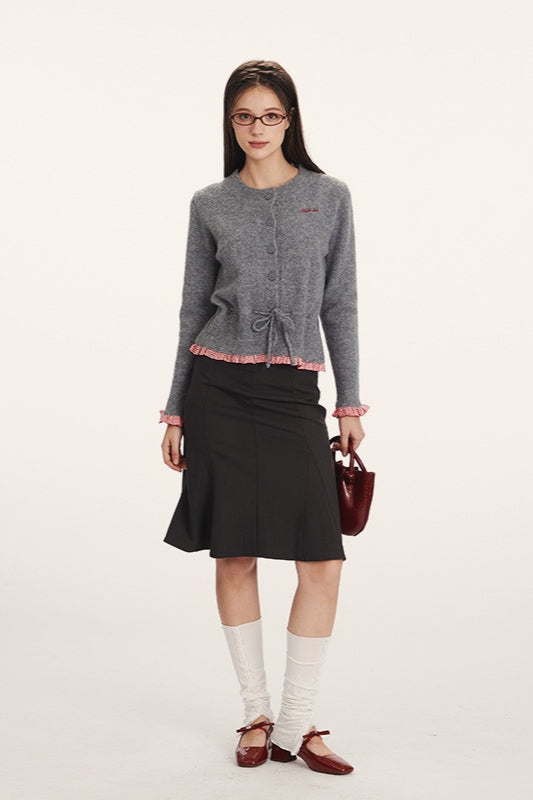 Drune | Slim-fit knit cardigan with insert design