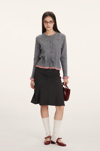Drune | Slim-fit knit cardigan with insert design