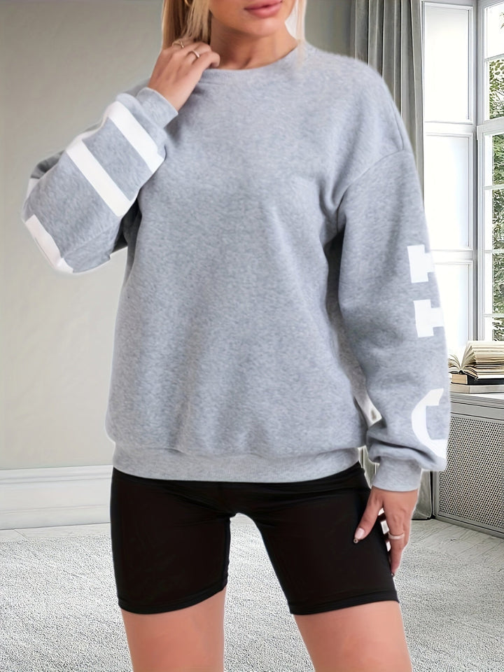 Drune | Langarm Sweatshirt mit Print Baumwolle