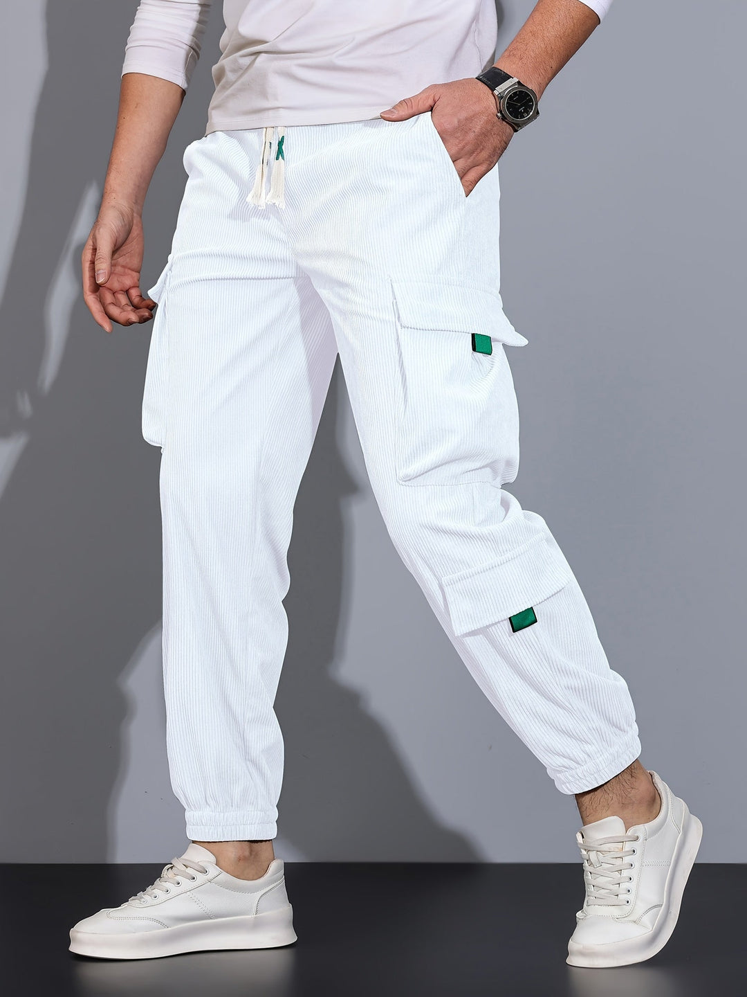 Drune | Schwarze Cargo-Hose für Herren